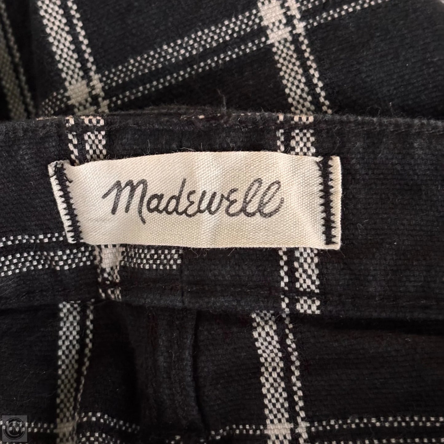Jeans Wide Leg By Madewell In Black & Cream, Size: 8