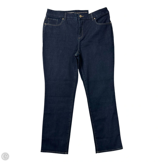 Jeans Straight By Chicos In Blue Denim, Size: 12p