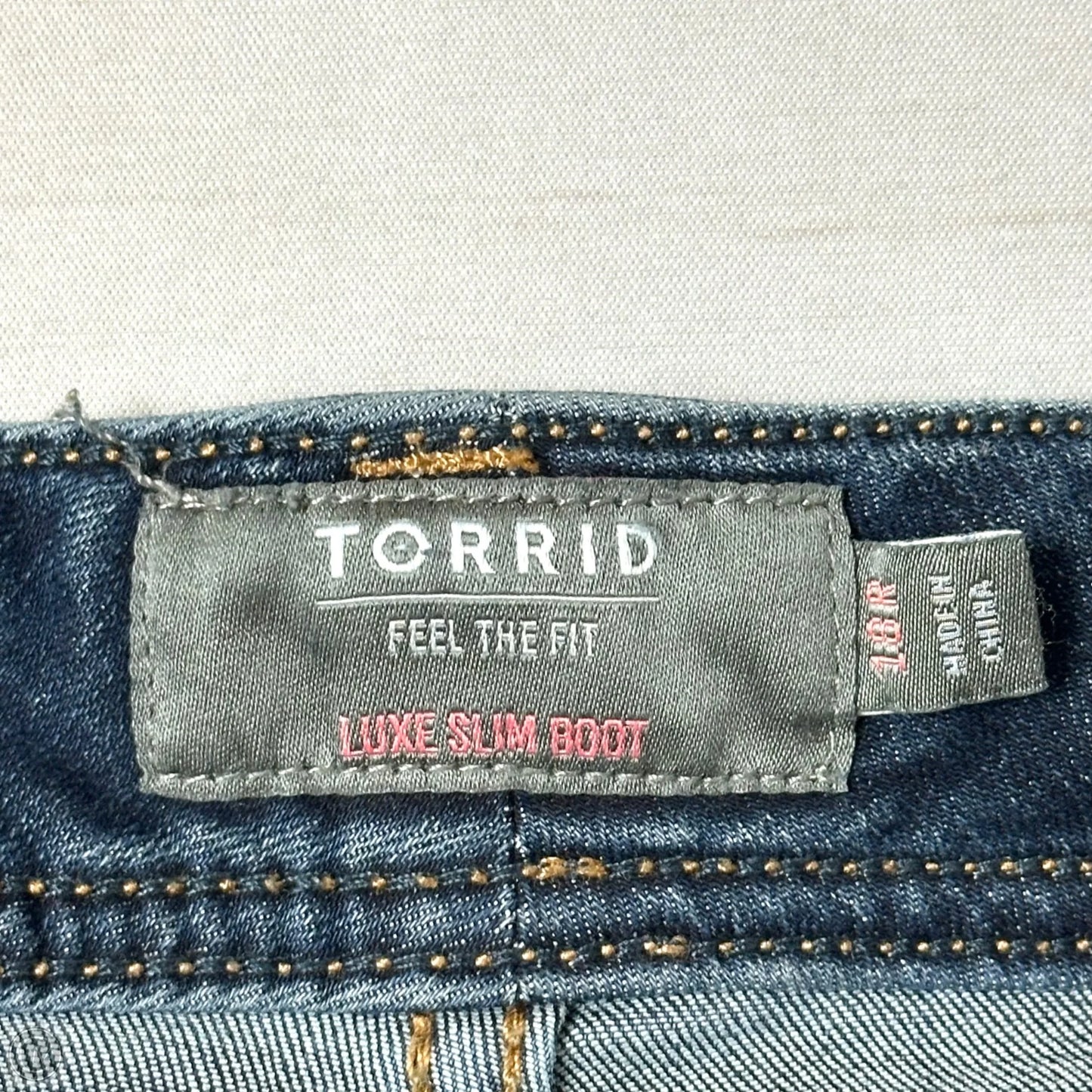 Jeans Boot Cut By Torrid In Blue Denim, Size: 18