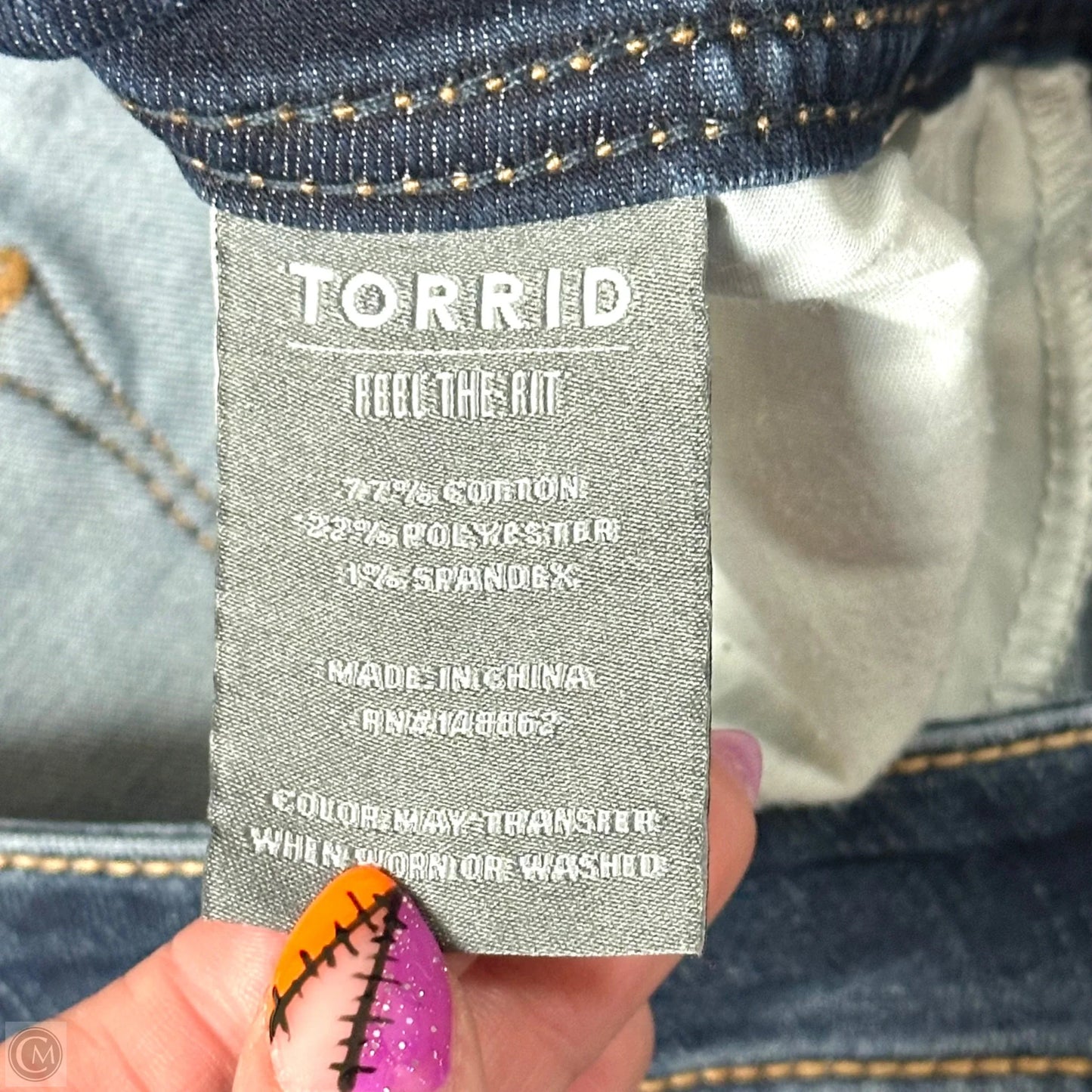 Jeans Boot Cut By Torrid In Blue Denim, Size: 18