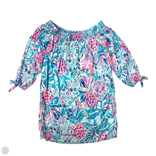 Dress Designer By Lilly Pulitzer In Blue & Pink, Size: Xxs
