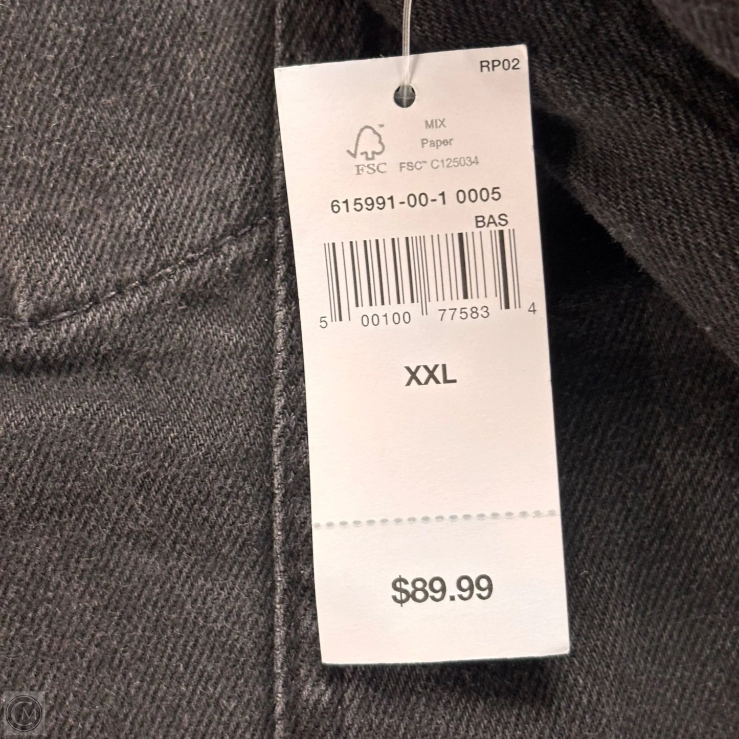 Jacket Denim By Gap In Black, Size: Xxl