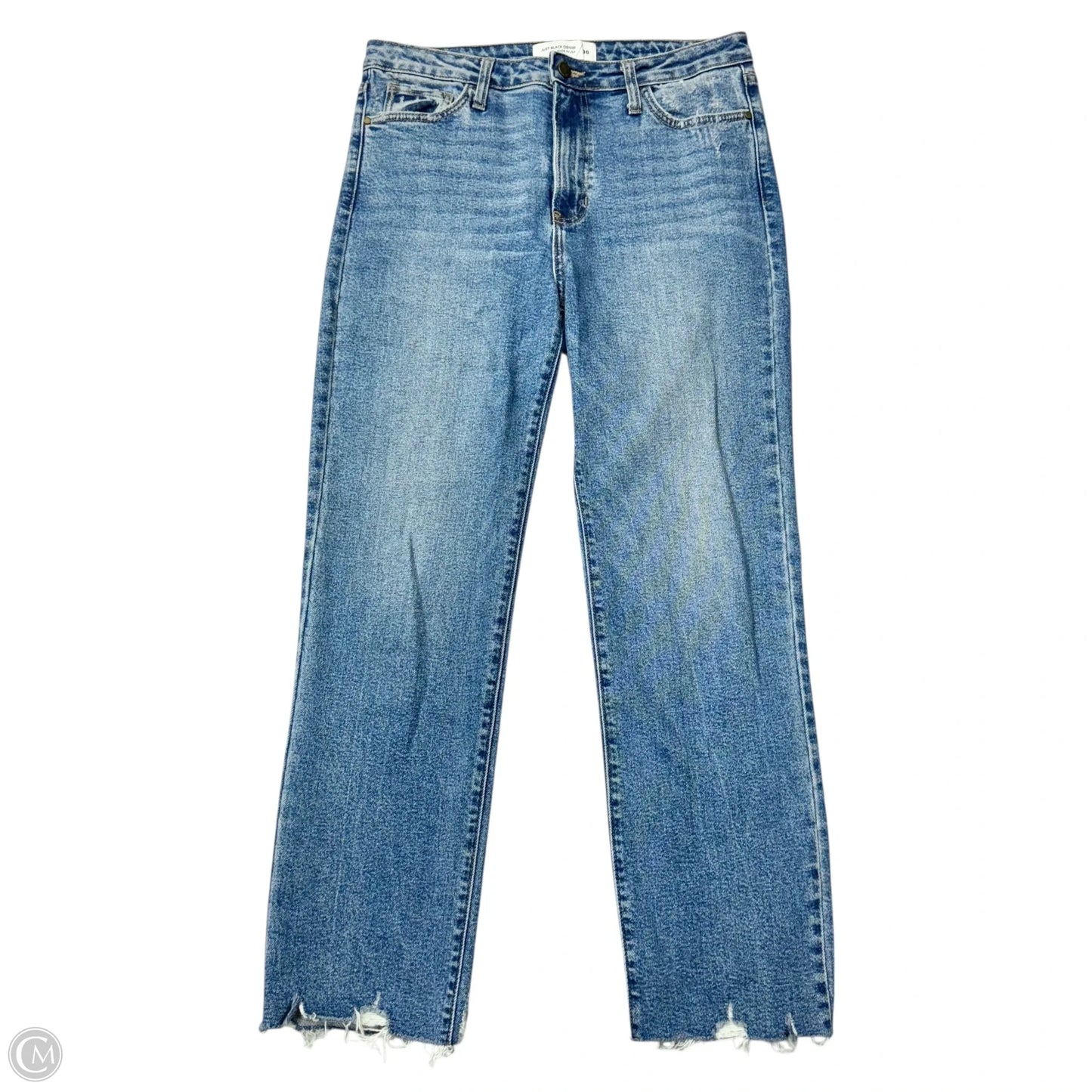 Jeans Straight By Just Black In Blue Denim, Size: 10