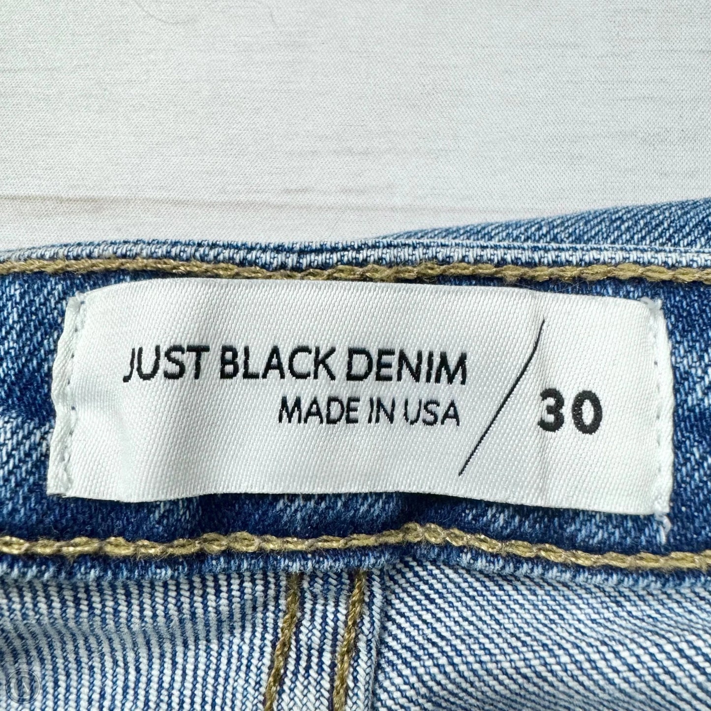 Jeans Straight By Just Black In Blue Denim, Size: 10