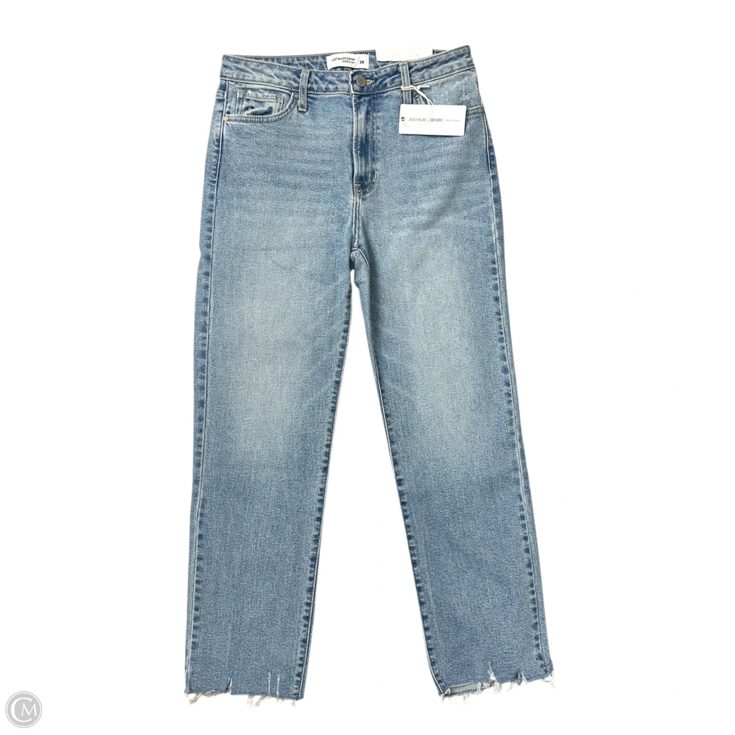 Jeans Straight By Just Black In Blue Denim, Size: 10