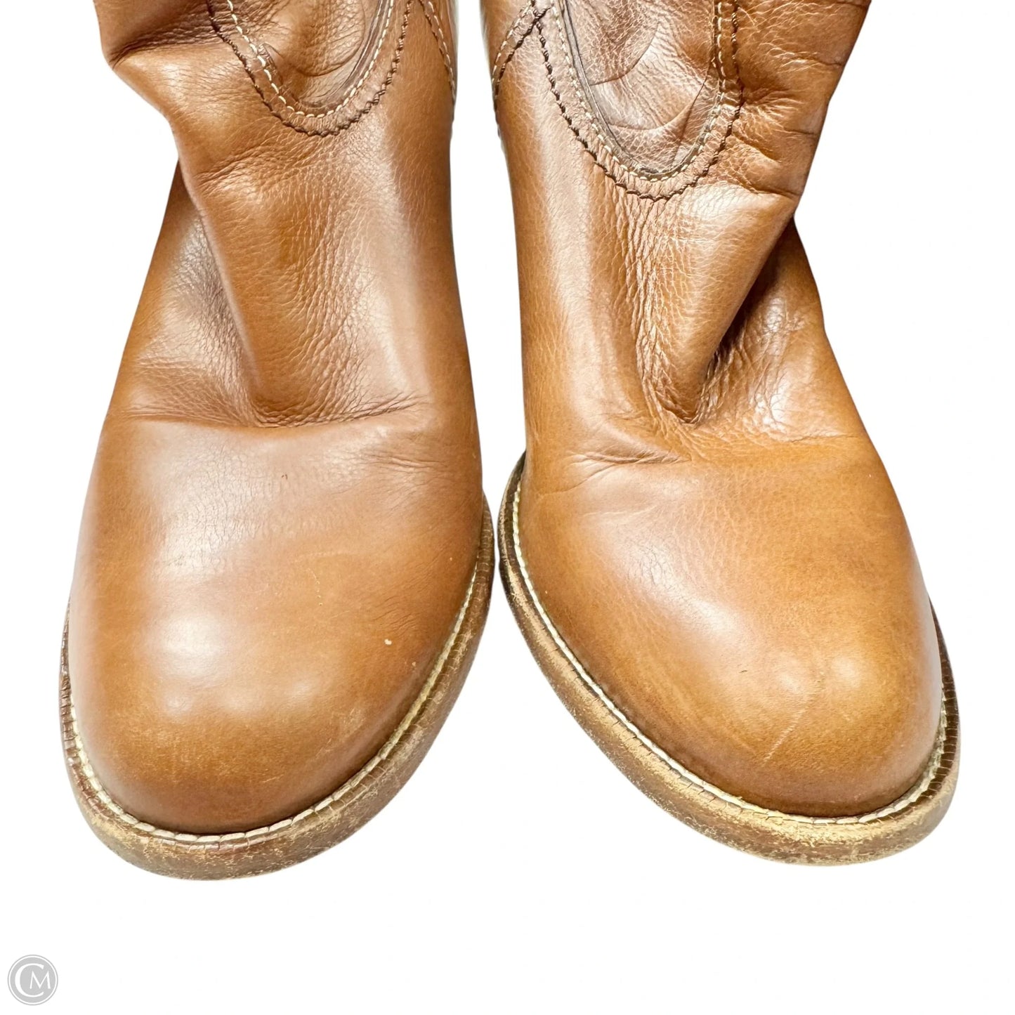 Boots Designer By Coach In Brown, Size: 8.5