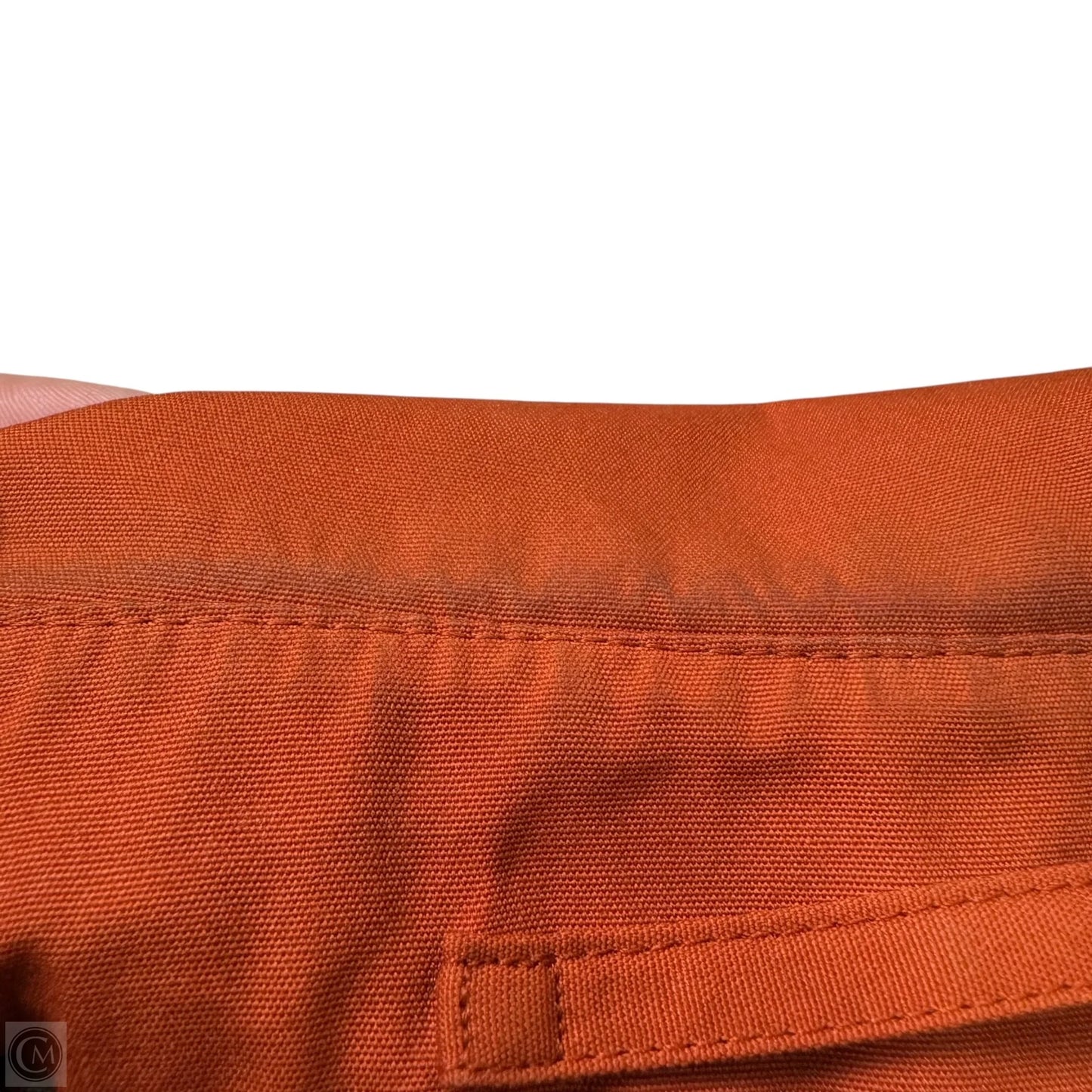 Coat Luxury Designer By Burberry In Orange, Size: L