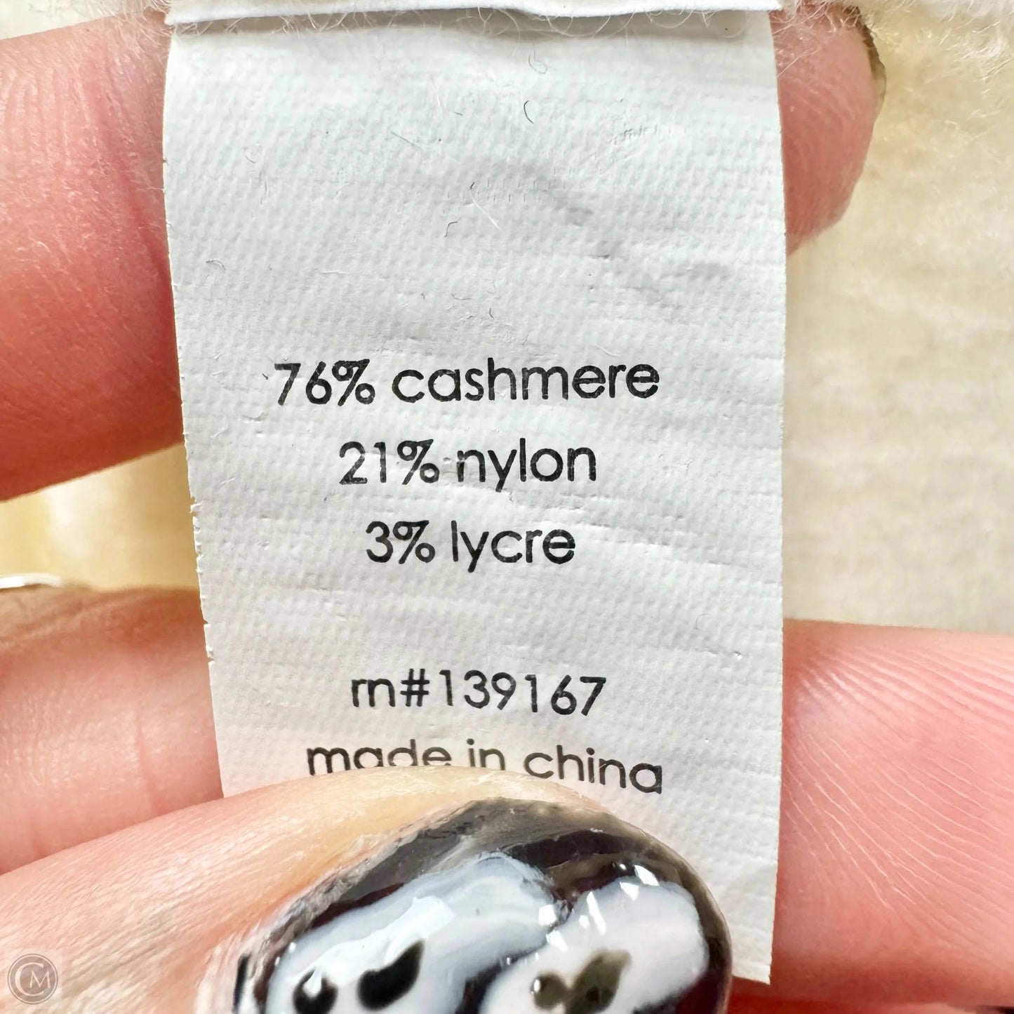 Sweater Cashmere By 27 Miles In Cream, Size: Xs