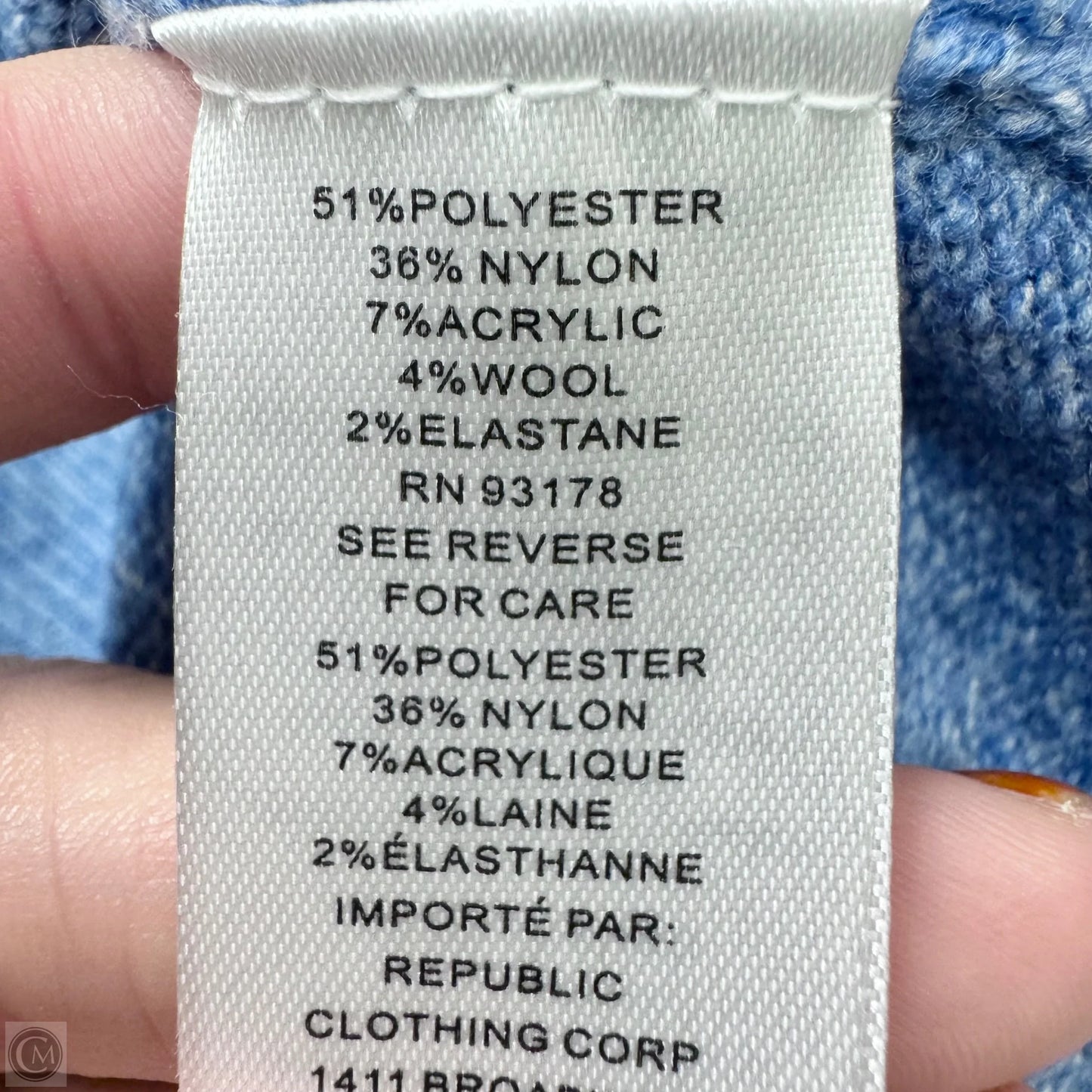 Sweater Short Sleeve By Truth In Blue, Size: L