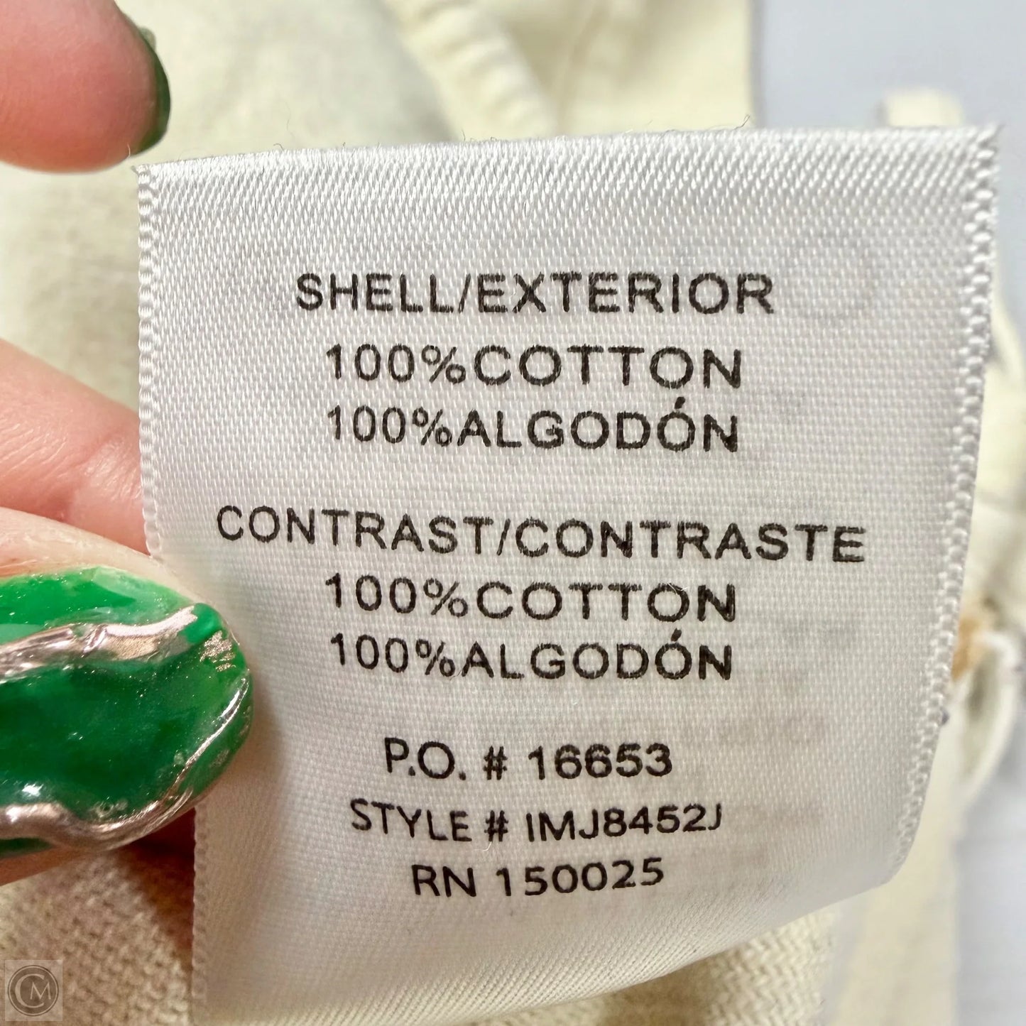 Jacket Denim By Emory Park In Brown & Cream, Size: S