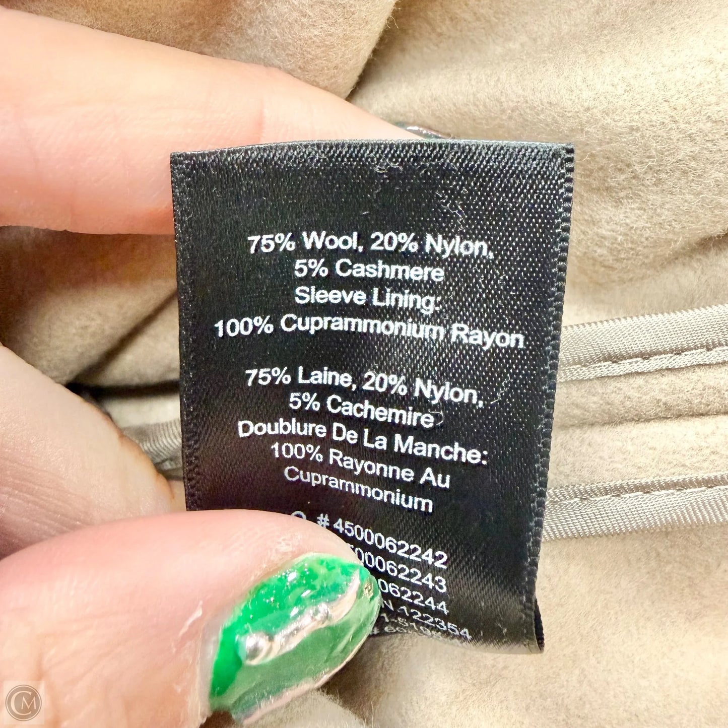 Coat Trench Coat By Babaton In Tan, Size: S