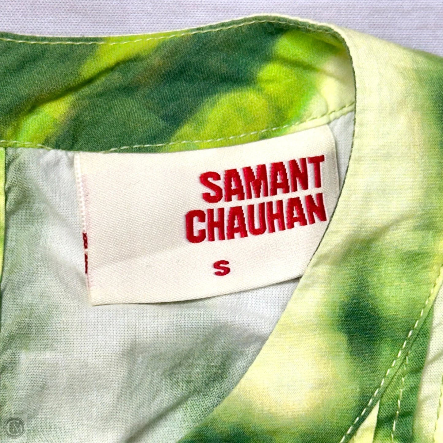 Top Long Sleeve By Samant Chauhan In Green, Size: S