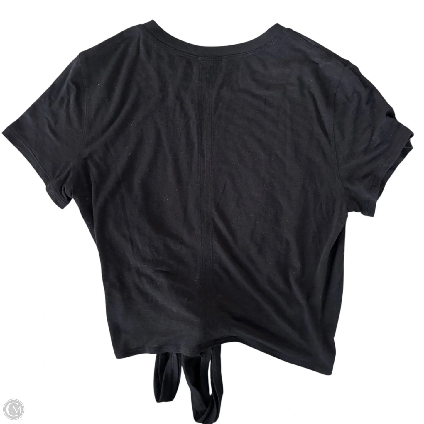 Athletic Top Short Sleeve By Lululemon In Black, Size: S