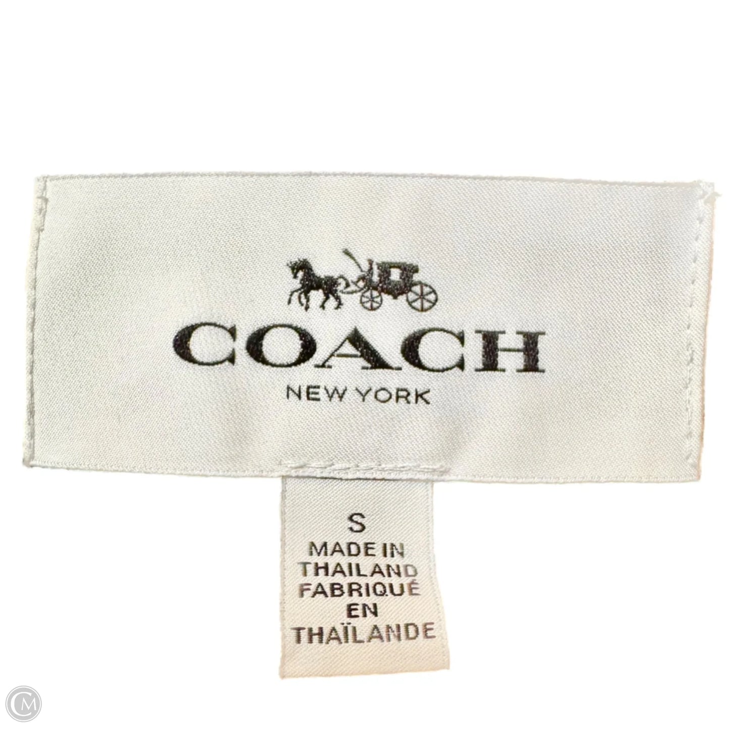 Jacket Designer By Coach In Pink, Size: S