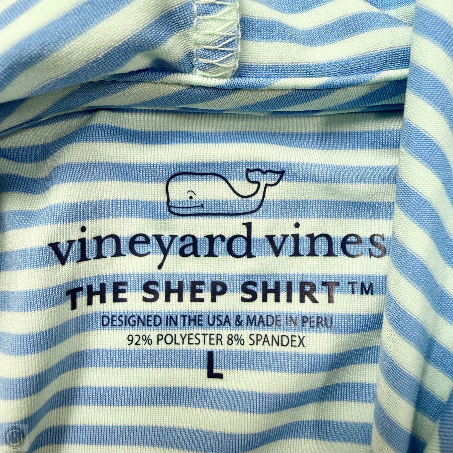 Athletic Top Long Sleeve Hoodie By Vineyard Vines In Striped Pattern, Size: L