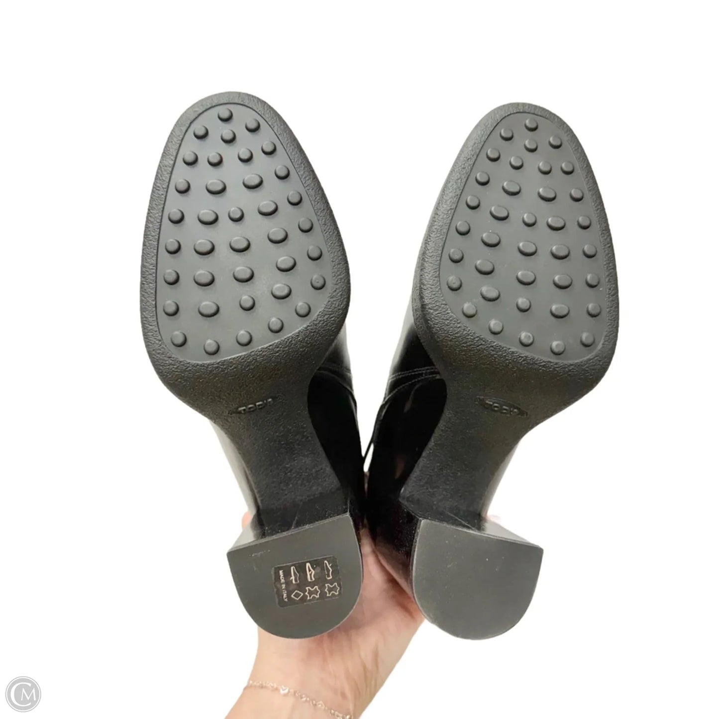 Boots Luxury Designer By Tods In Black, Size: 6.5