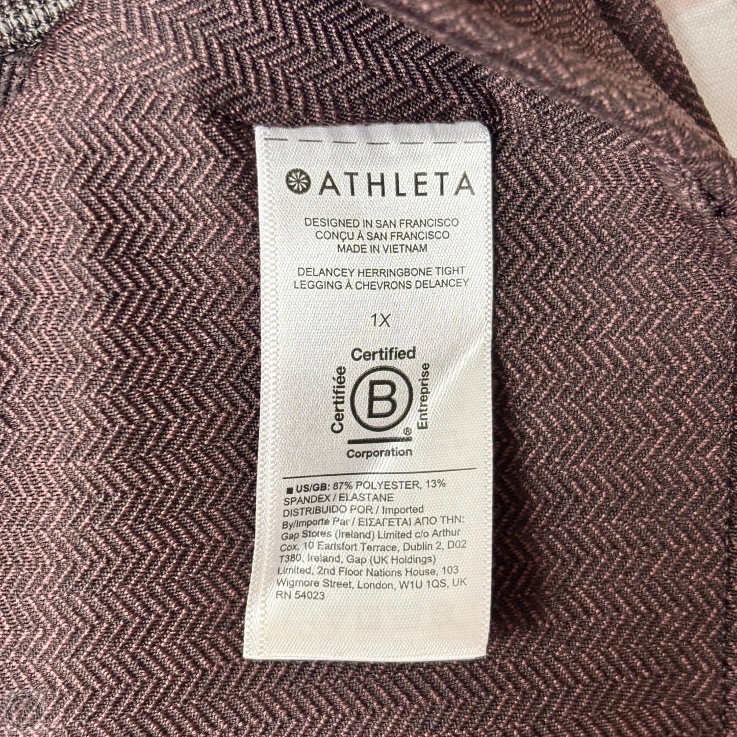 Athletic Leggings By Athleta In Brown, Size: 1x
