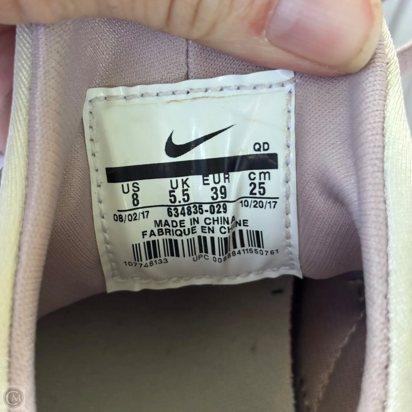 Shoes Athletic By Nike In Pink & White, Size: 8