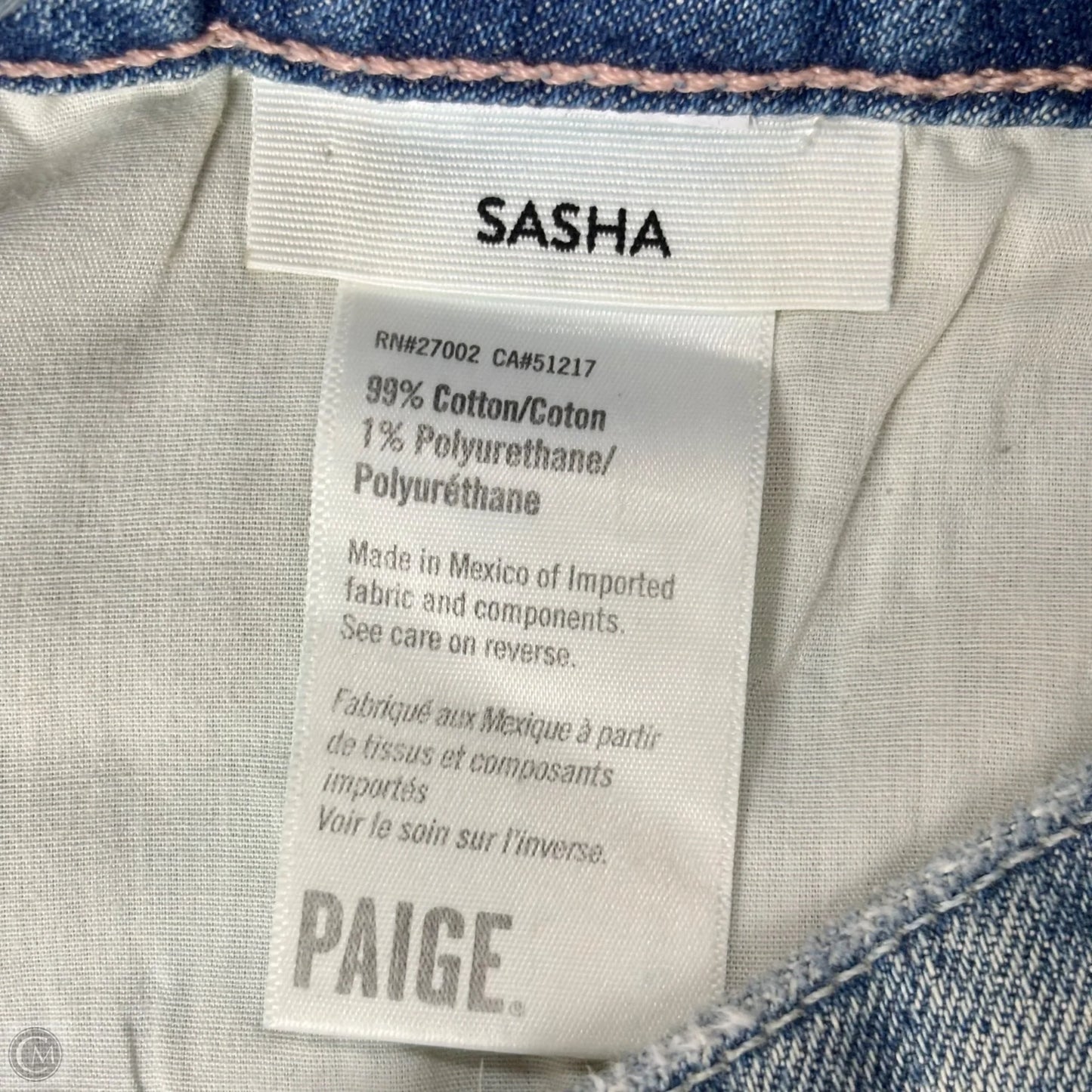 Jeans Flared By Paige In Blue Denim, Size: 14