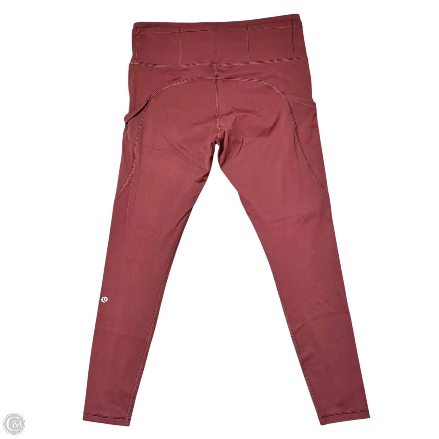 Athletic Leggings By Lululemon In Red, Size: Xl