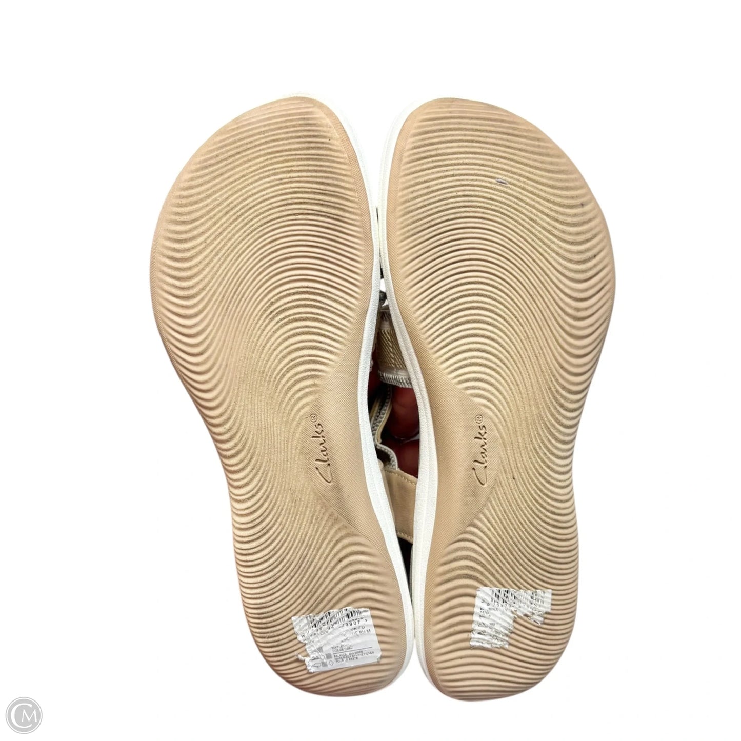 Sandals Flats By Clarks In Tan, Size: 9.5