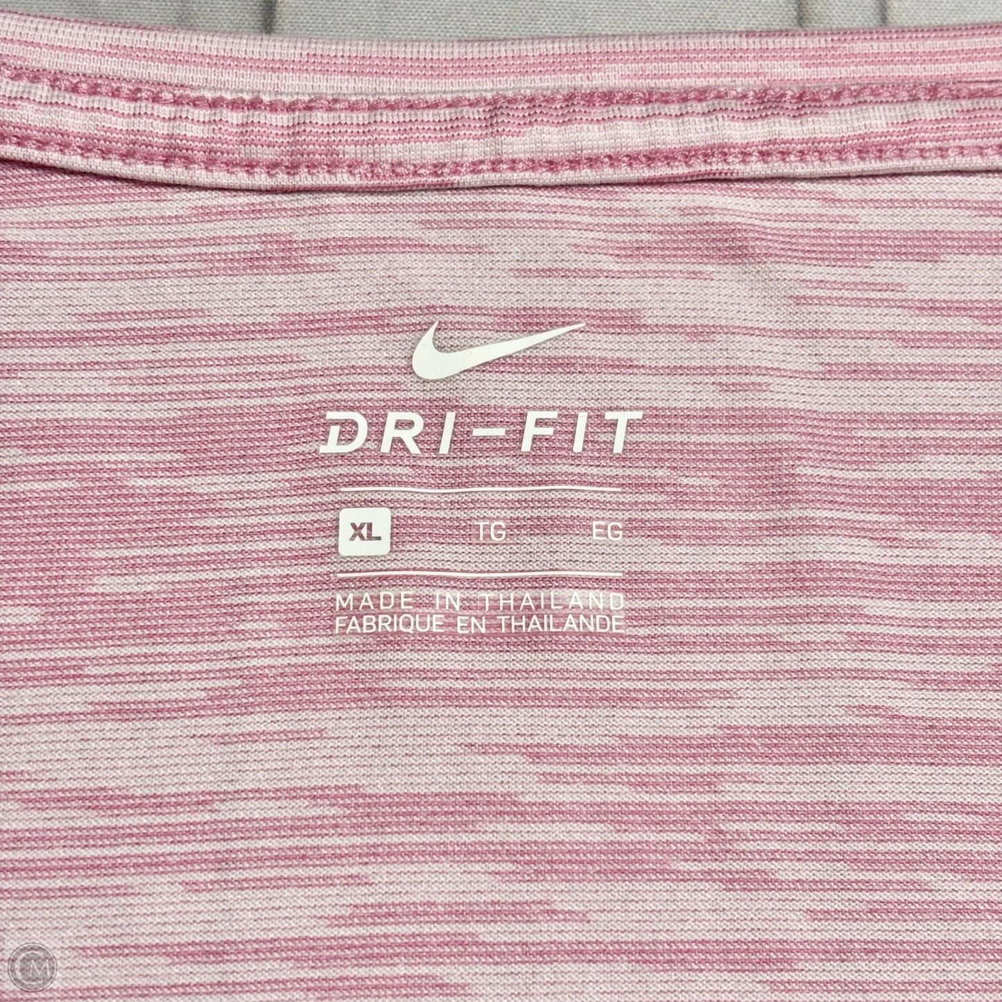 Athletic Top Short Sleeve By Nike Apparel In Pink, Size: Xl