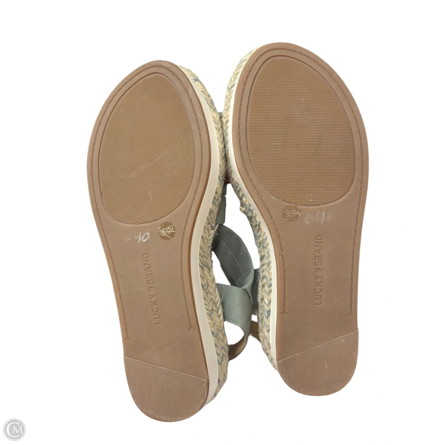 Sandals Flats By Lucky Brand In Teal, Size: 7