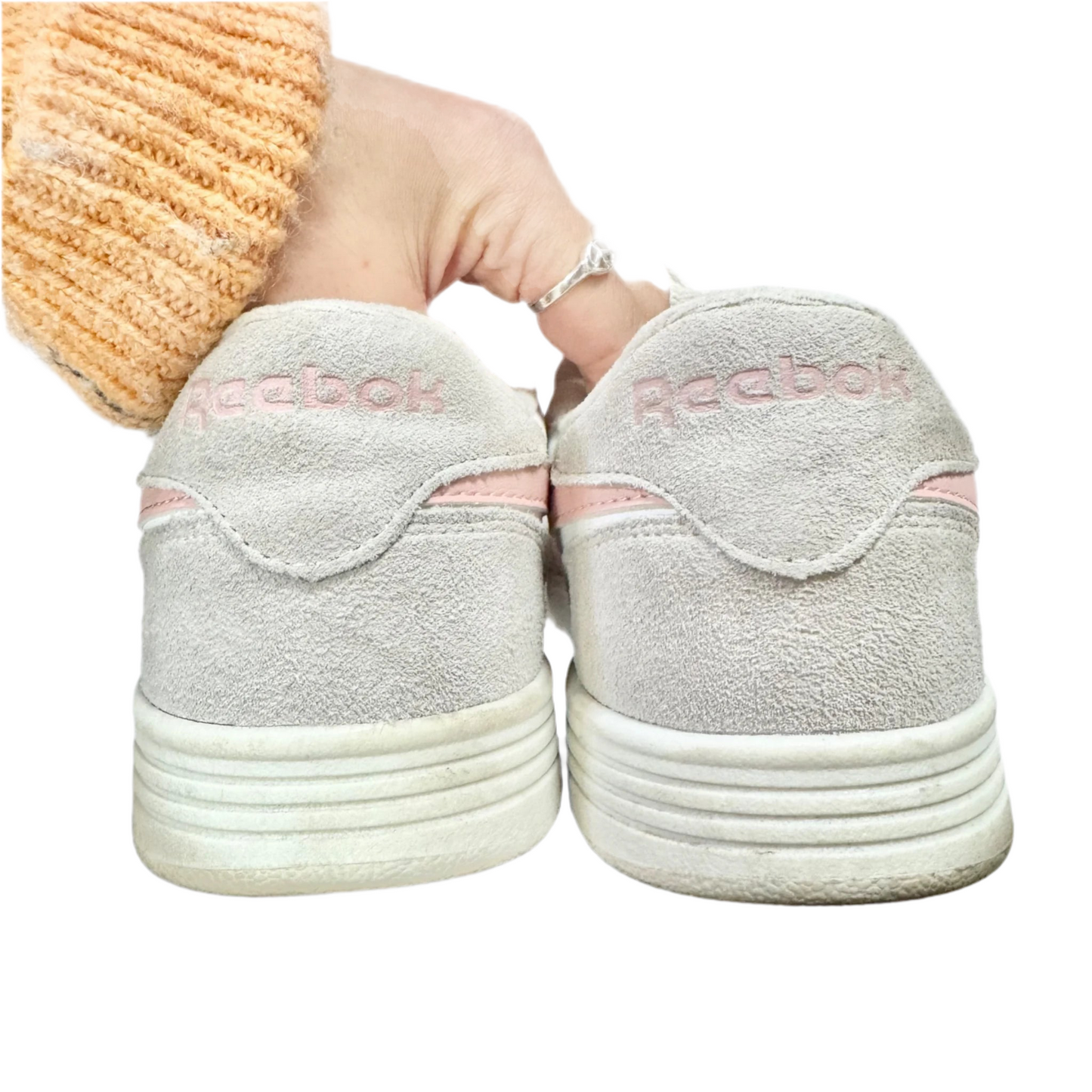 Shoes Athletic By Reebok In Pink & White, Size: 8