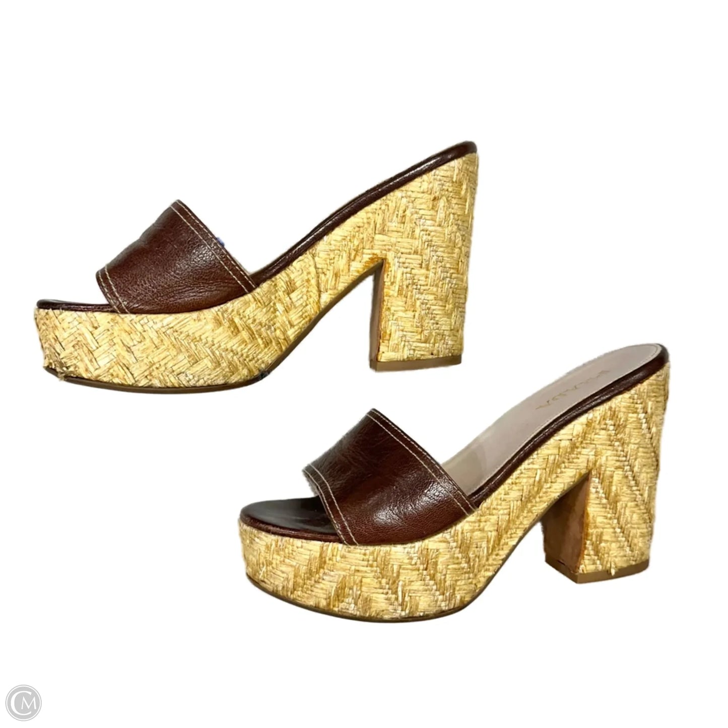 Sandals Luxury Designer By Prada In Brown, Size: 8