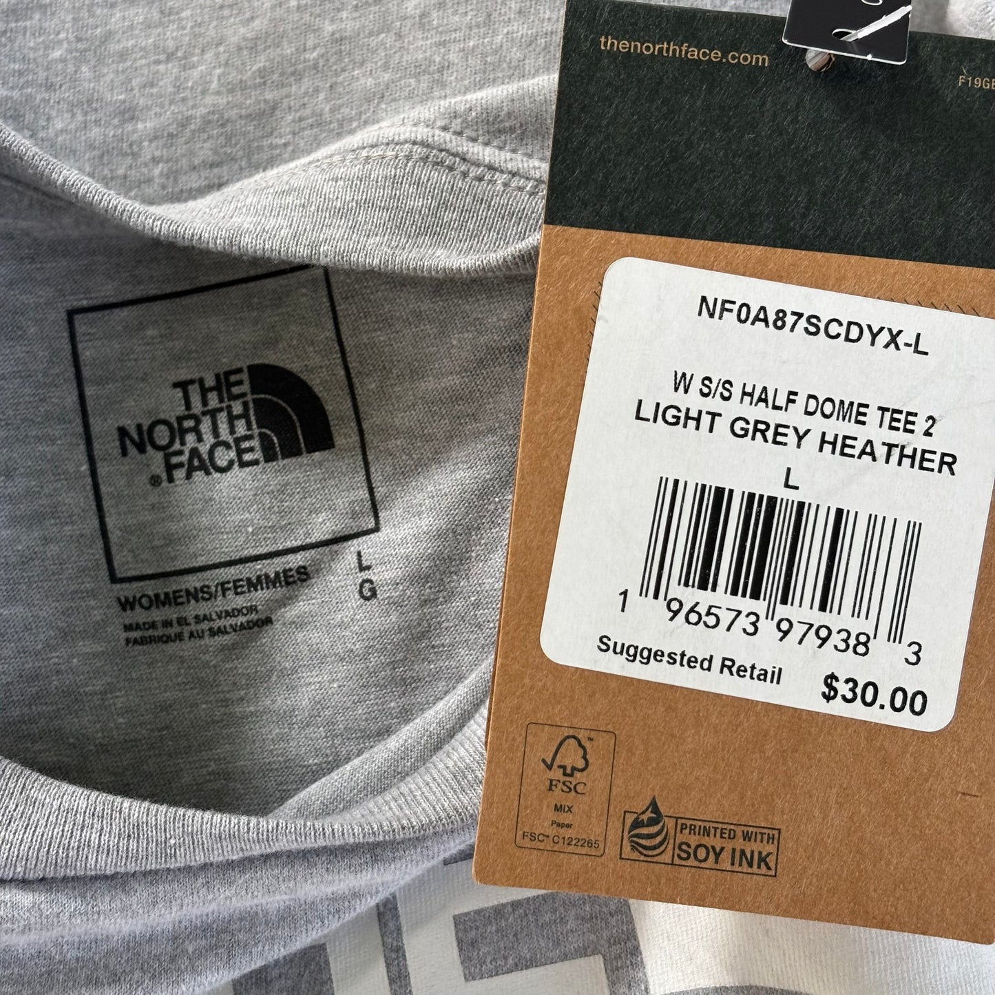 Top Short Sleeve By The North Face In Grey, Size: L