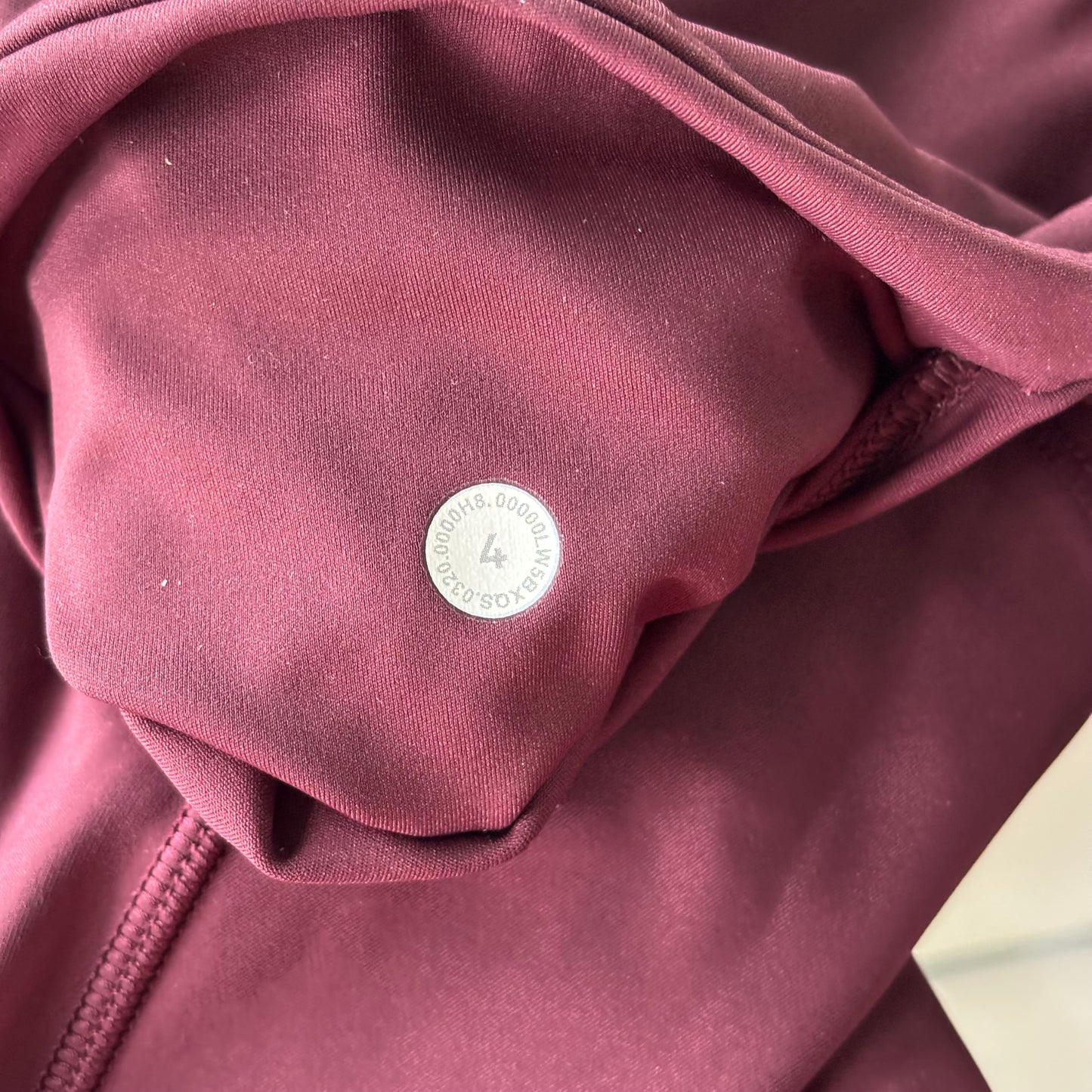 Athletic Leggings By Lululemon In Maroon, Size: S