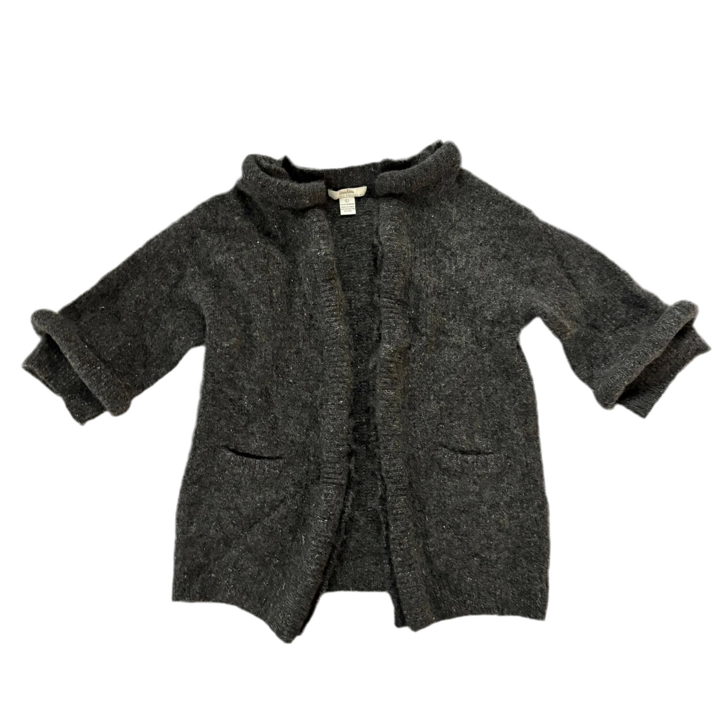 Sweater Cardigan Designer By Neiman Marcus In Grey, Size: L