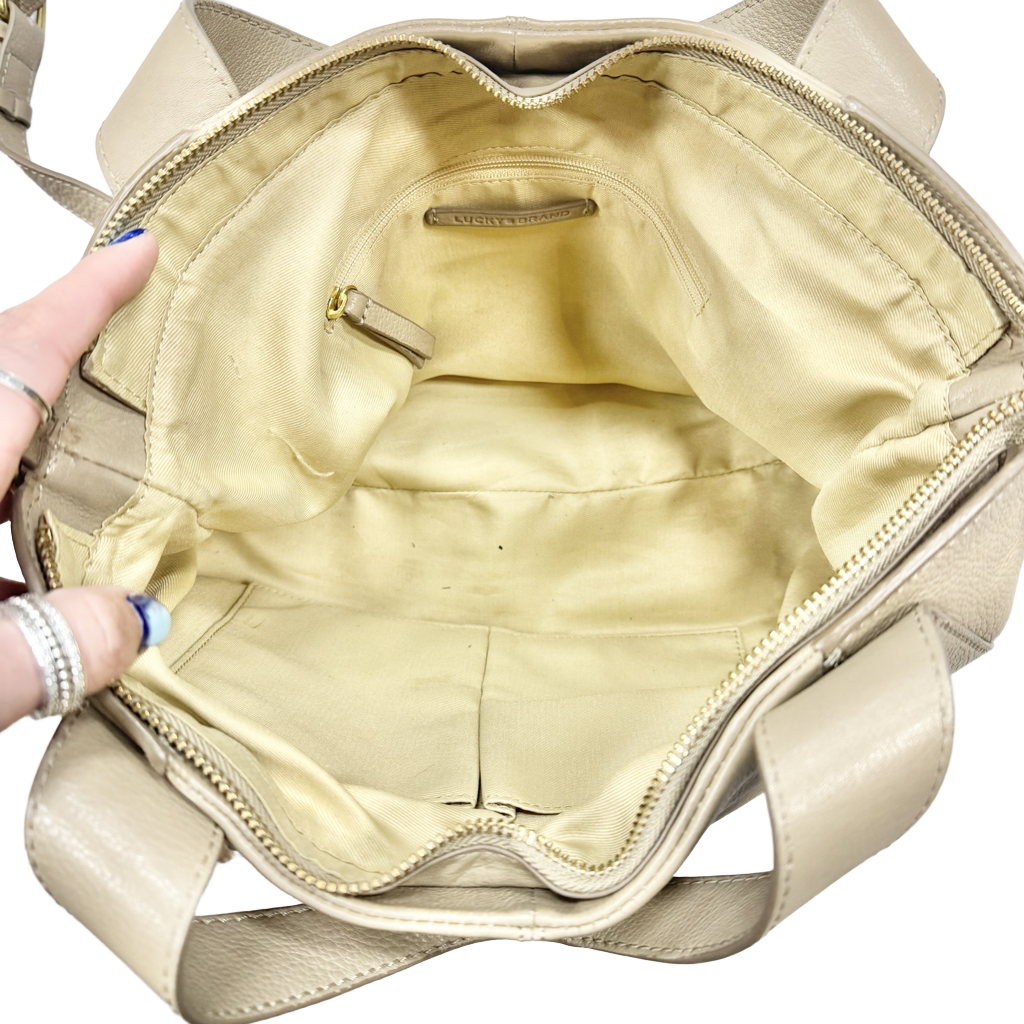Crossbody Leather By Lucky Brand Size: Medium