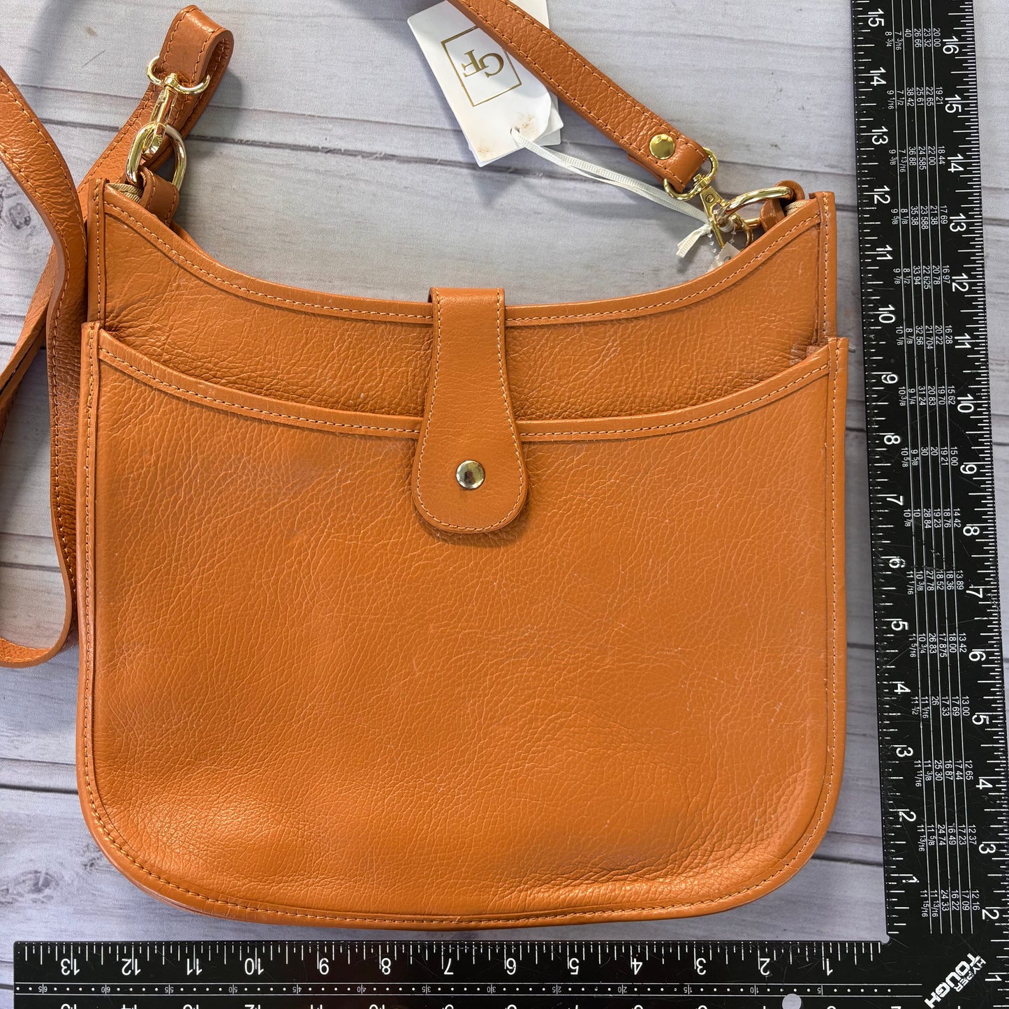 Handbag Leather By German Fuentes, Size: Medium
