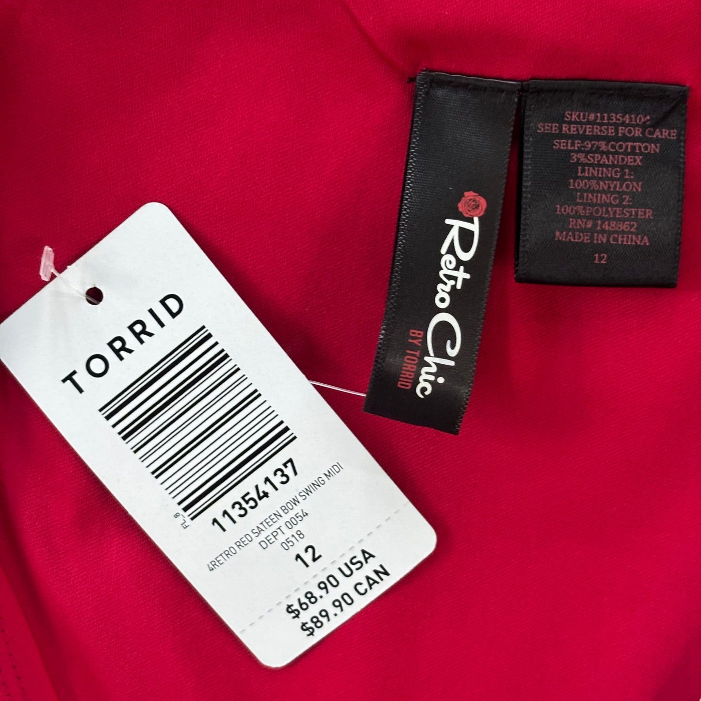 Dress Casual Midi By Torrid In Red, Size: L