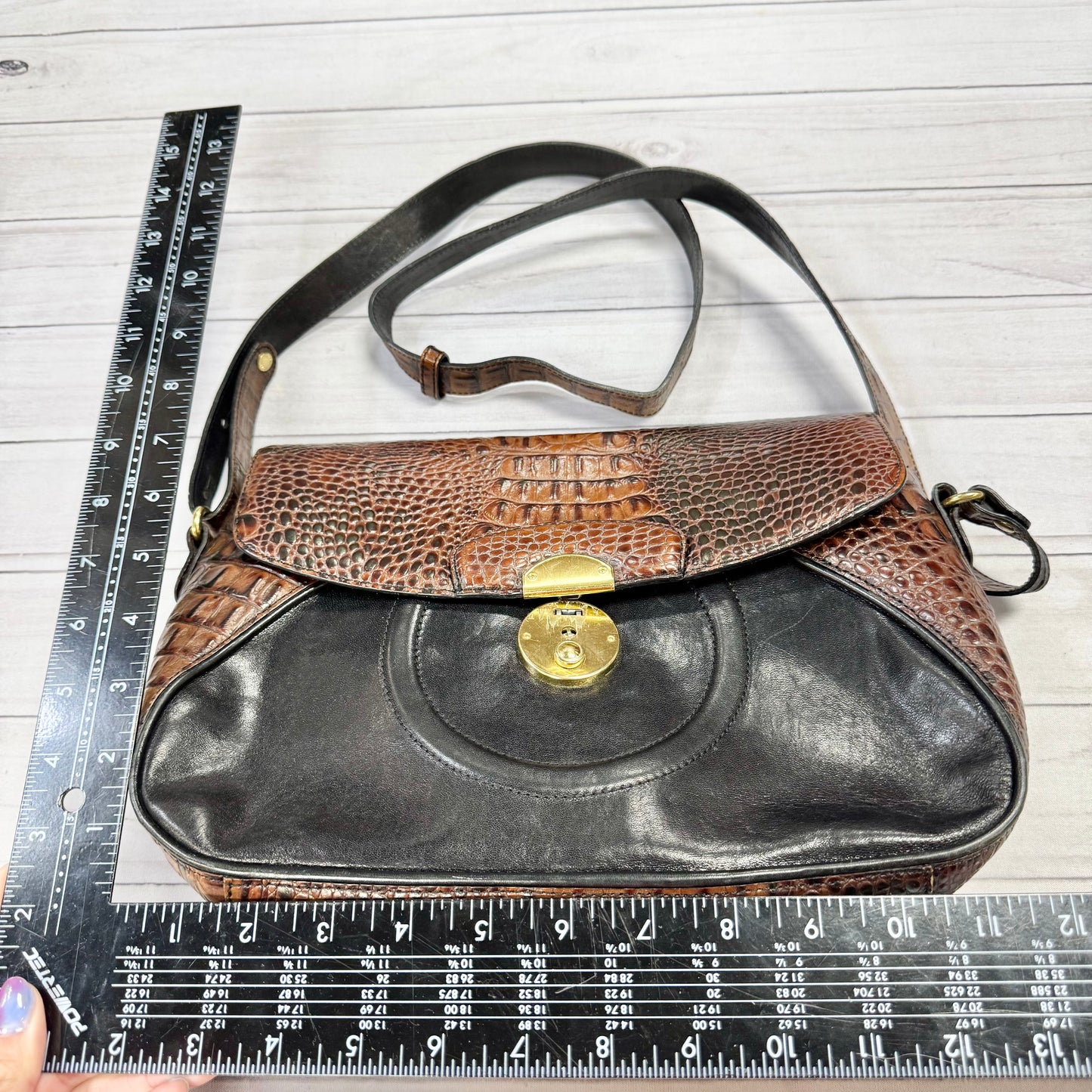 Crossbody Designer By Brahmin, Size: Medium