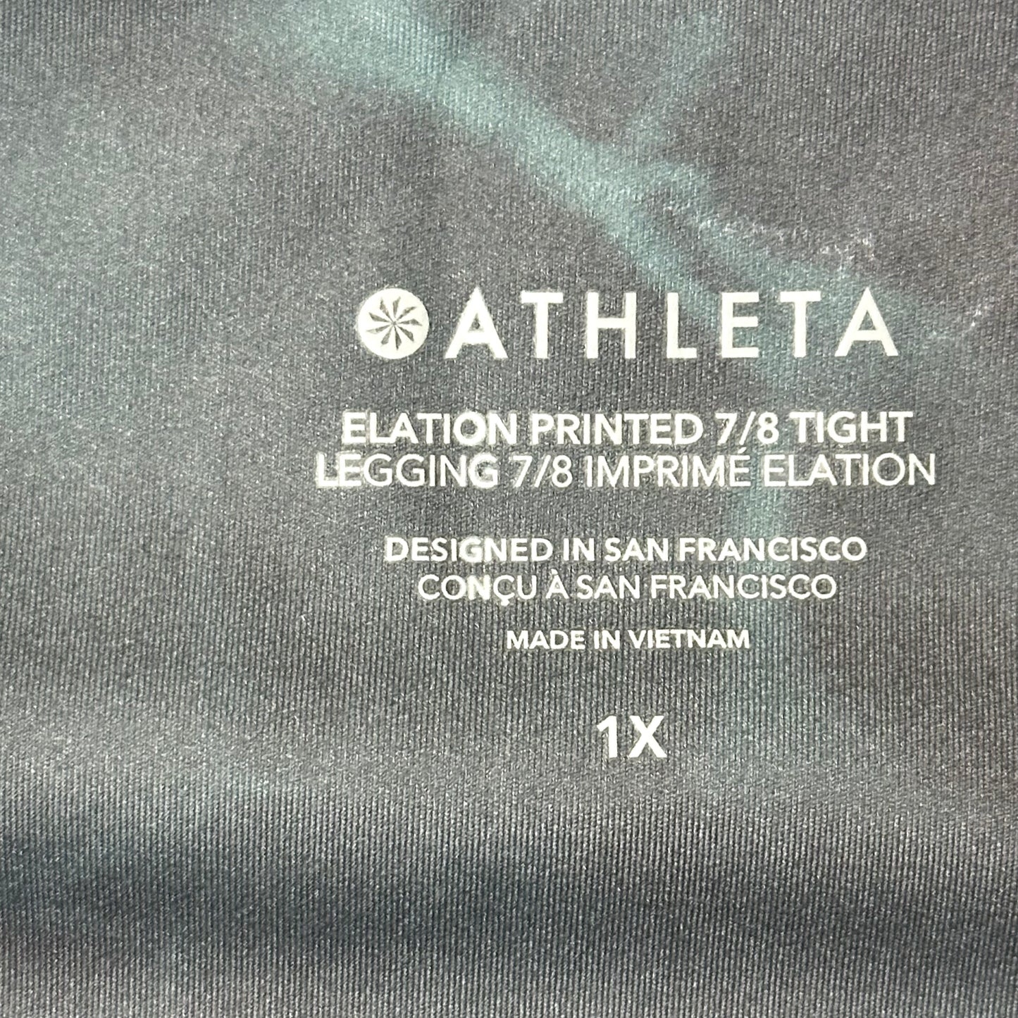 Athletic Leggings By Athleta In Tie Dye Print, Size: 1x