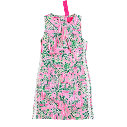 Dress Designer By Lilly Pulitzer In Green & Pink, Size: Xs