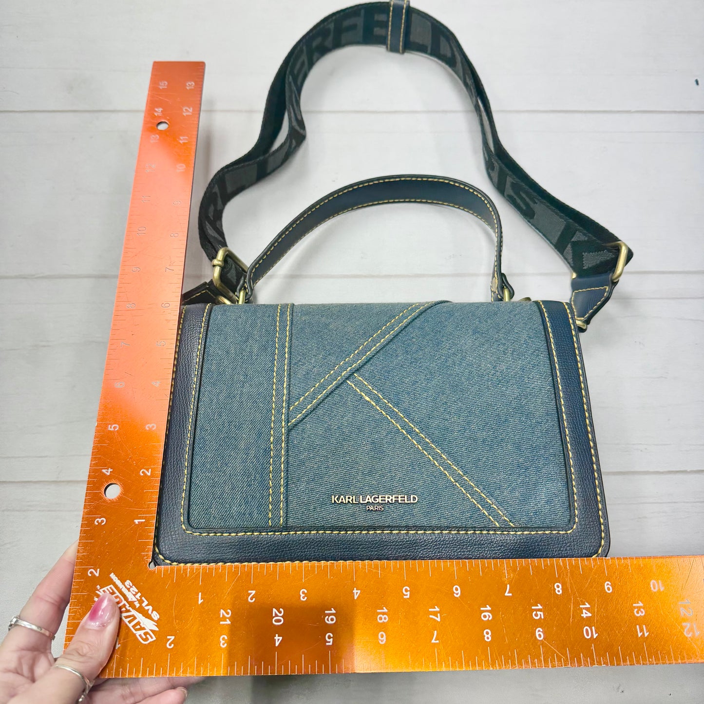 Handbag Designer By Karl Lagerfeld, Size: Medium