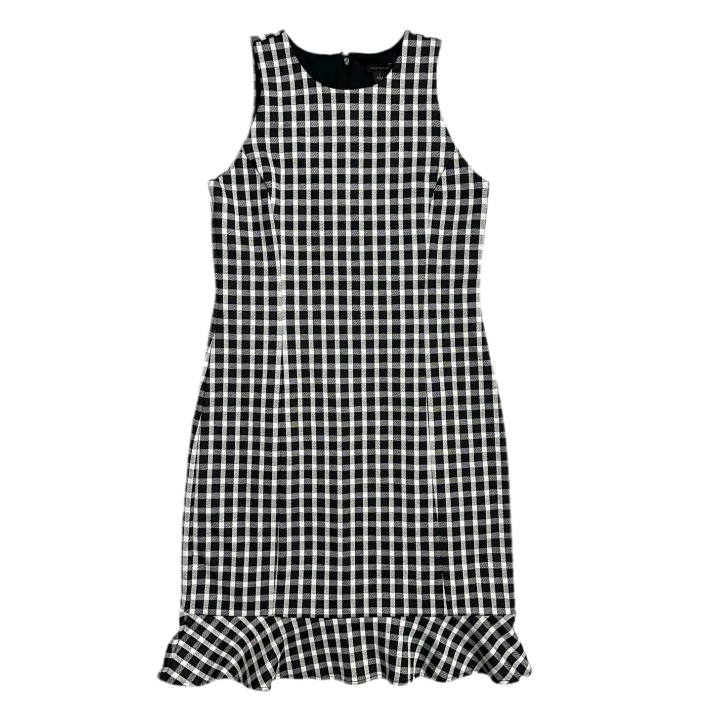 Dress Casual Midi By Ann Taylor In Black & White, Size: S