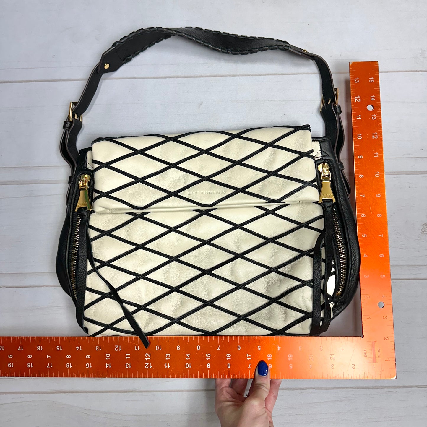 Handbag Leather By Aimee Kestenberg, Size: Medium