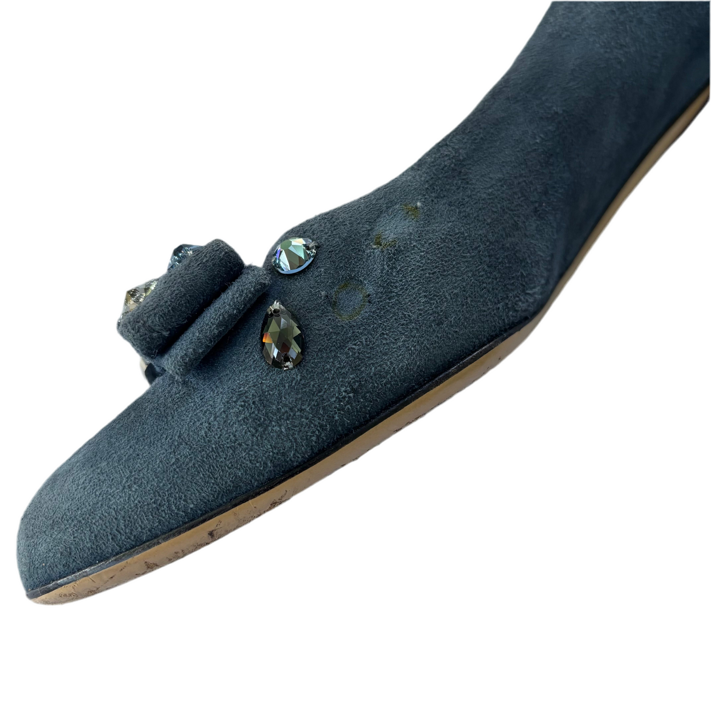 Shoes Luxury Designer By Ferragamo In Navy, Size: 8.5