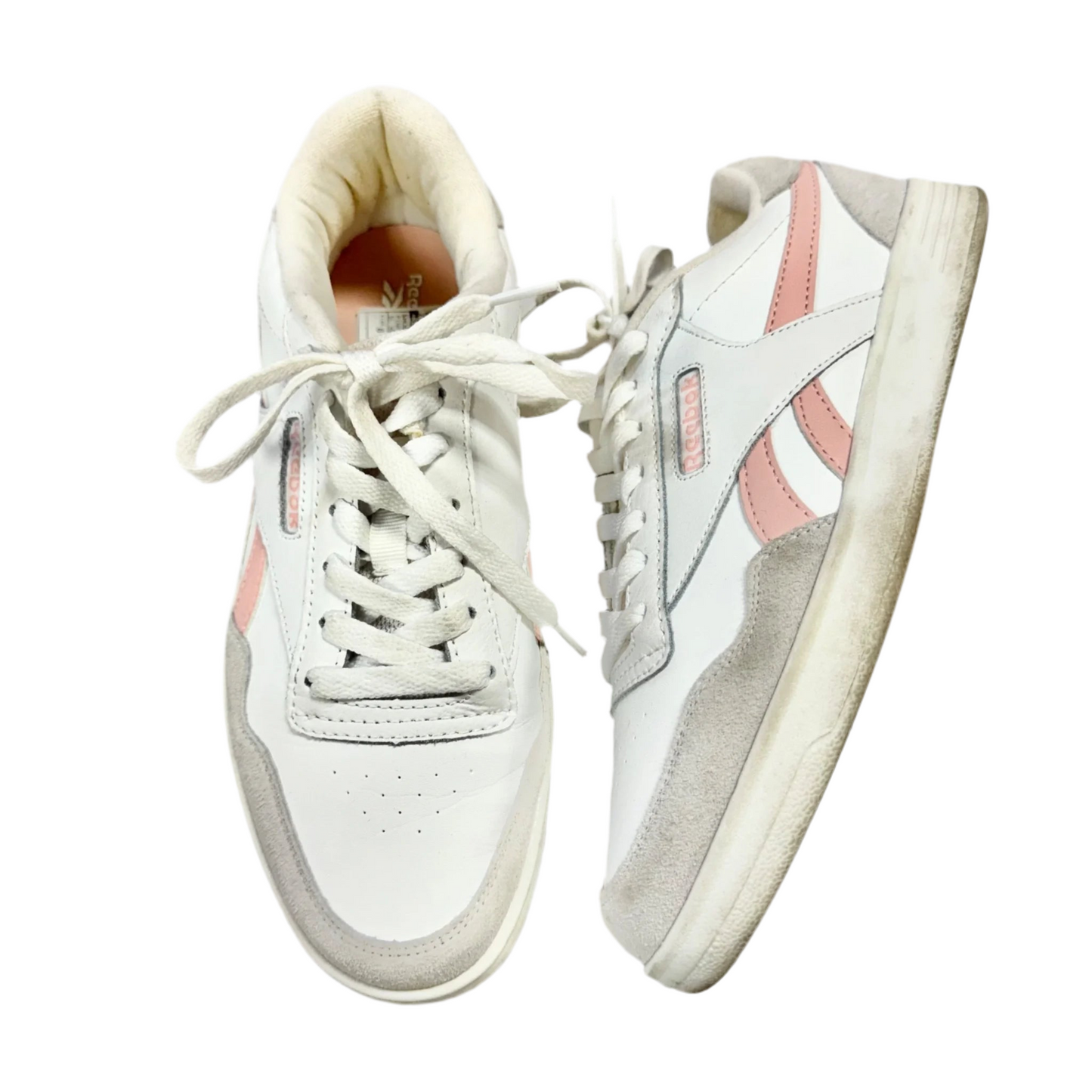 Shoes Athletic By Reebok In Pink & White, Size: 8