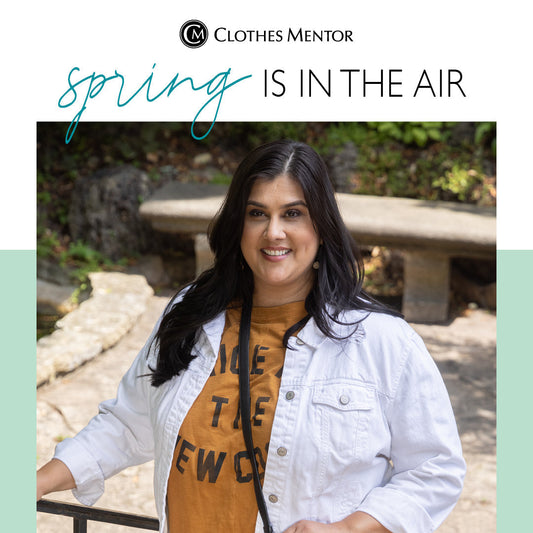 Woman outside dressed in casual layers