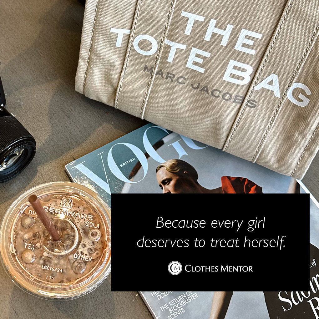 Designer Bag, Magazine and Iced Coffee to Treat Yourself