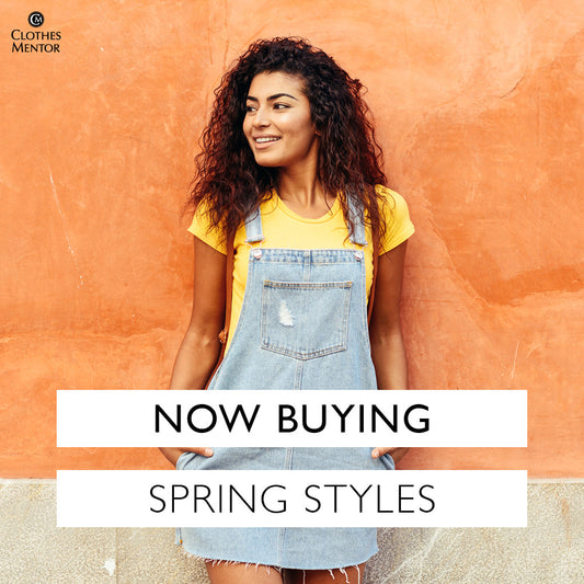 Cash for spring styles, woman in denim romper