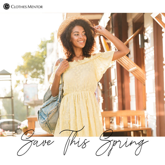 Beautiful woman in a spring yellow dress
