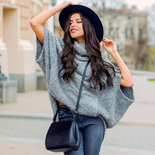 woman in hat and sweater for fall fashion