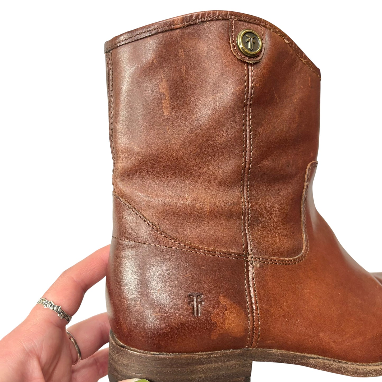 Boots Designer By Frye In Brown, Size: 9.5