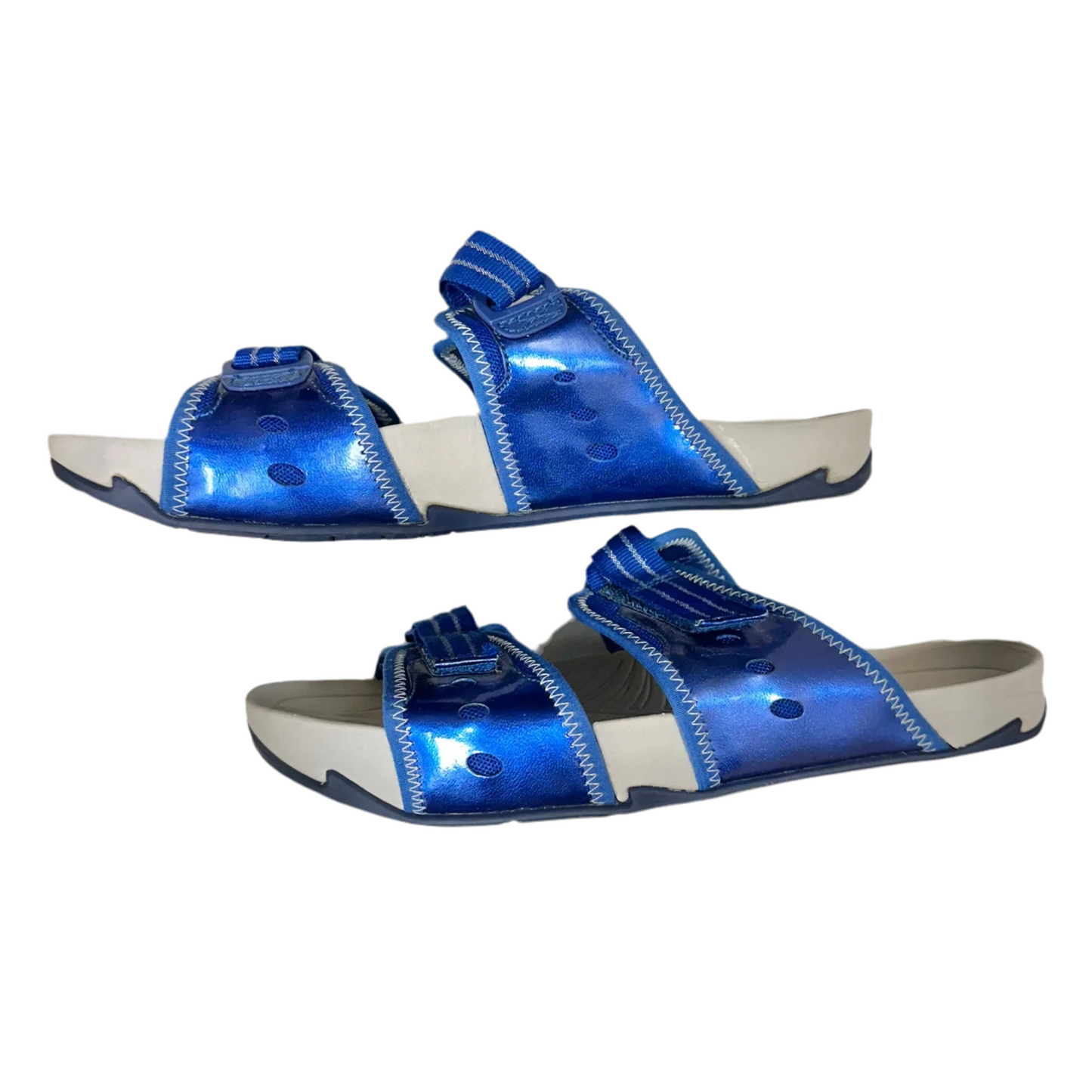 Sandals Flats By Earth In Blue, Size: 9